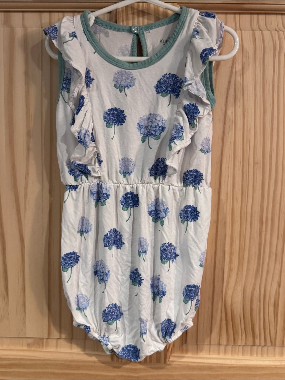 Kyte Baby Bamboo Hydrangea Floral Flower Blue Bubble 3T